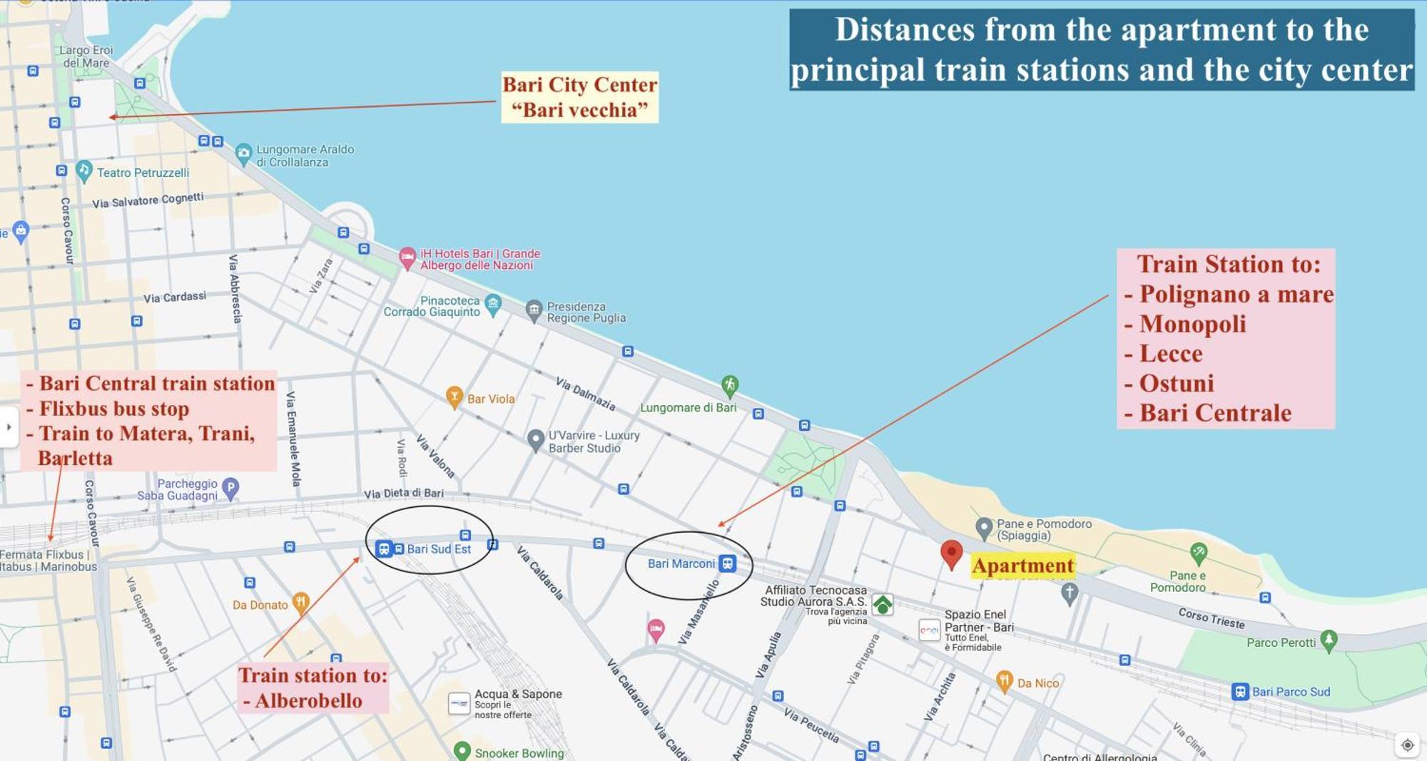 Front Beach Apartment - 3 Bedrooms Bari Esterno foto